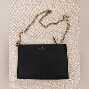 Kate Spade Black Crossbody with Gold Chain